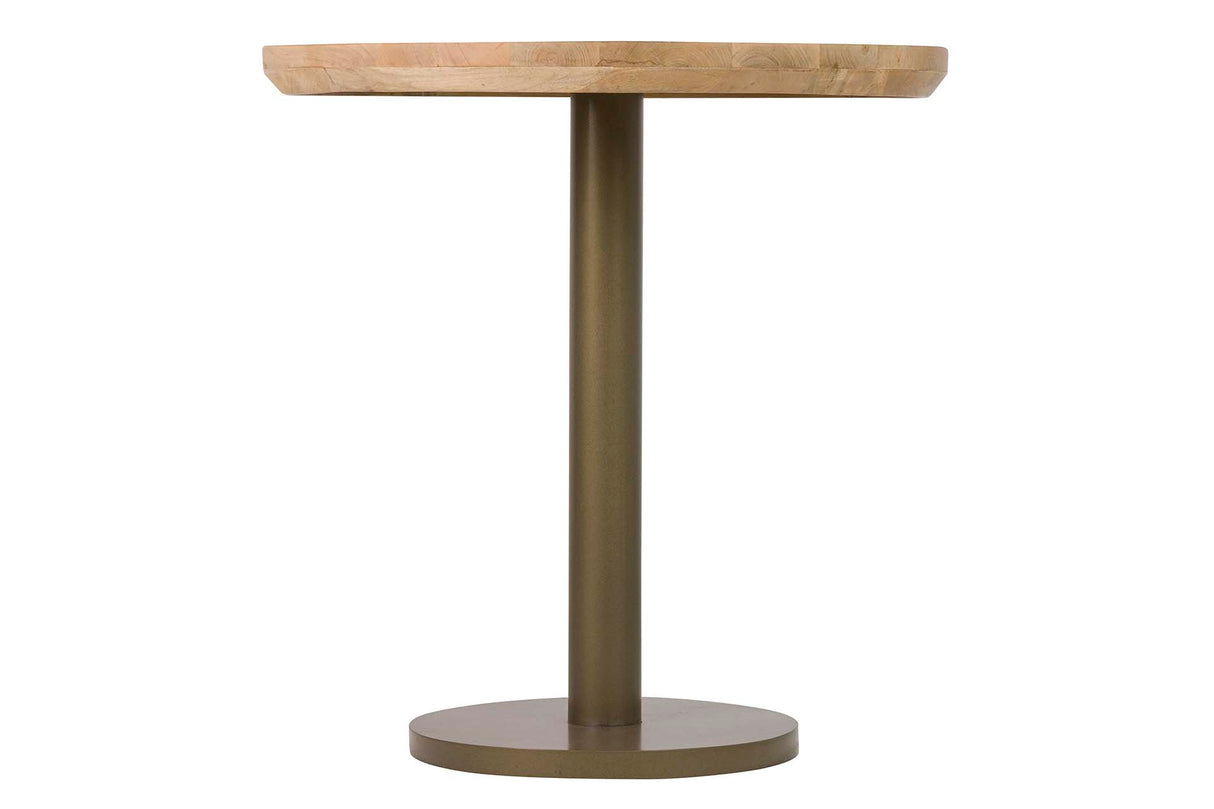 MESA COMEDOR MADERA MANGO METAL MARRÓN 70x70x75 CM
