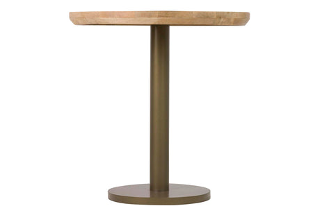 MESA COMEDOR MADERA MANGO METAL MARRON 70x70x75 CM