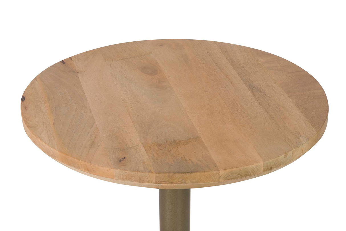 MESA COMEDOR MADERA MANGO METAL MARRÓN 70x70x75 CM