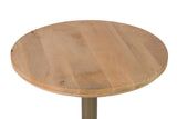 MESA COMEDOR MADERA MANGO METAL MARRÓN 70x70x75 CM