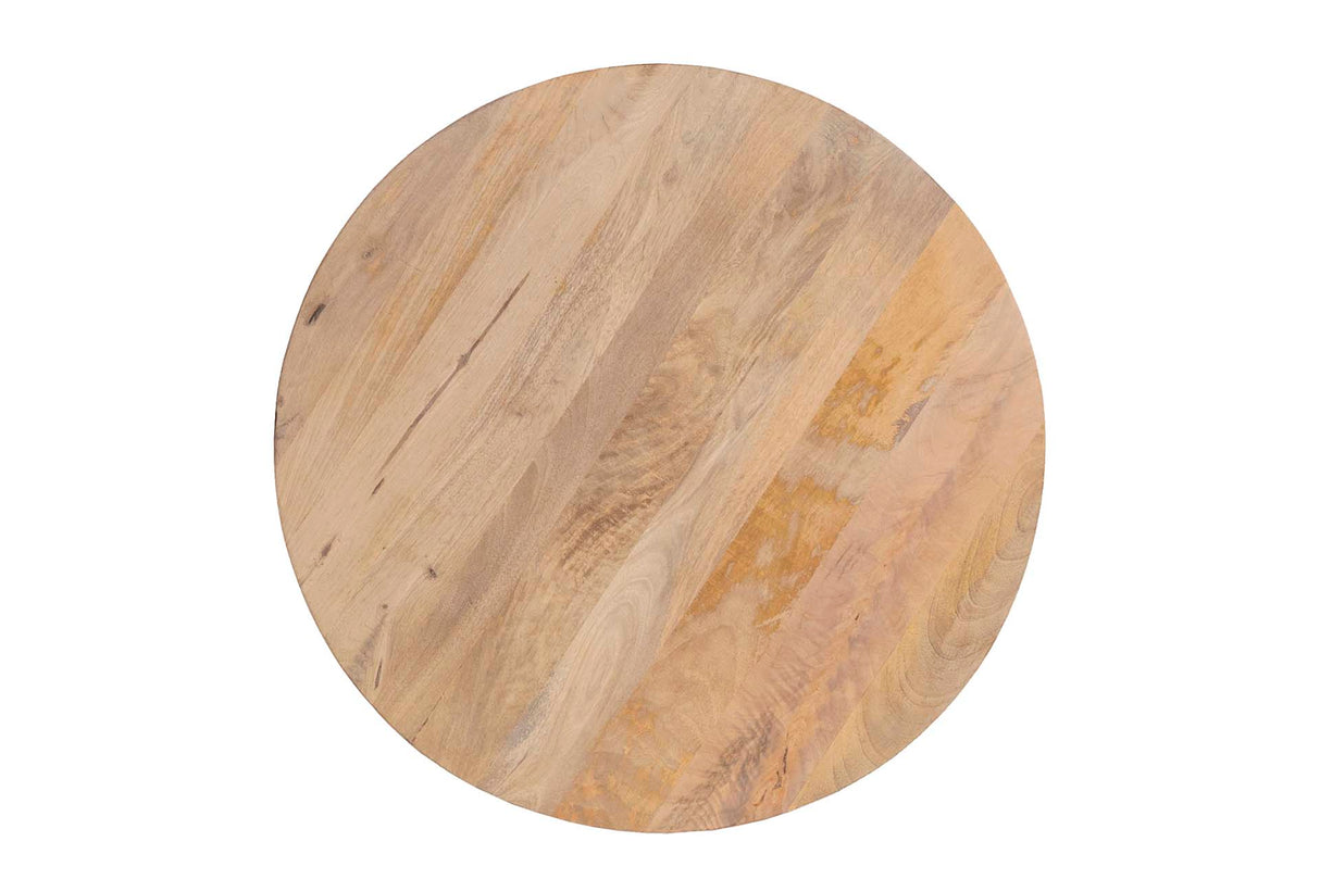 MESA COMEDOR MADERA MANGO METAL MARRÓN 70x70x75 CM