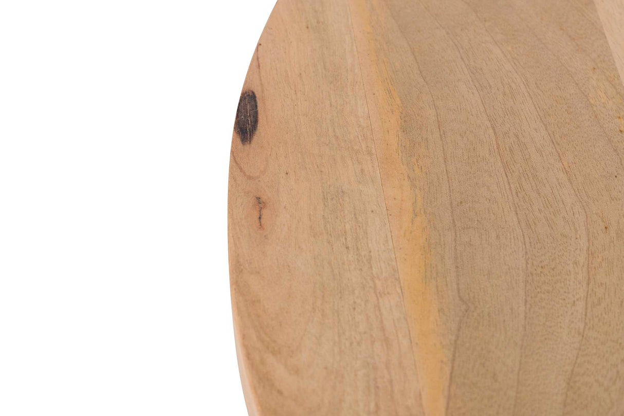 MESA COMEDOR MADERA MANGO METAL MARRÓN 70x70x75 CM