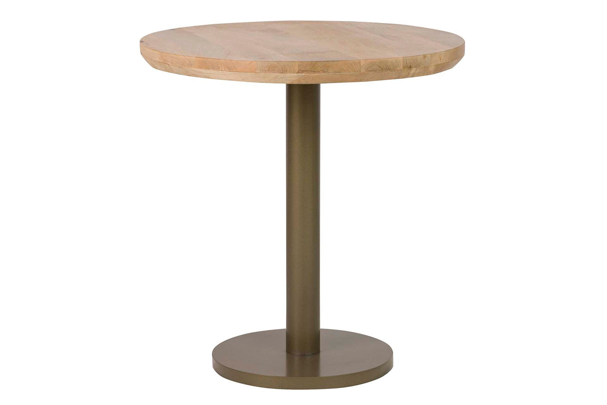 MESA COMEDOR MADERA MANGO METAL MARRÓN 70x70x75 CM