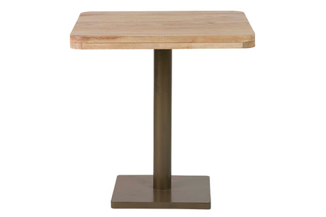 MESA COMEDOR MADERA MANGO METAL MARRON 70x70x75 CM