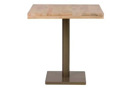 MESA COMEDOR MADERA MANGO METAL MARRON 70x70x75 CM