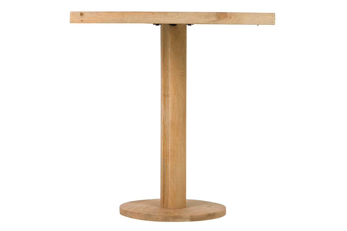 MESA COMEDOR MADERA MANGO MÁRMOL 70x70x75 CM