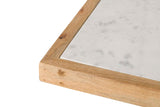 MESA COMEDOR MADERA MANGO MÁRMOL 70x70x75 CM