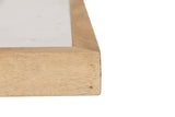 MESA COMEDOR MADERA MANGO MÁRMOL 70x70x75 CM