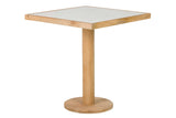MESA COMEDOR MADERA MANGO MÁRMOL 70x70x75 CM