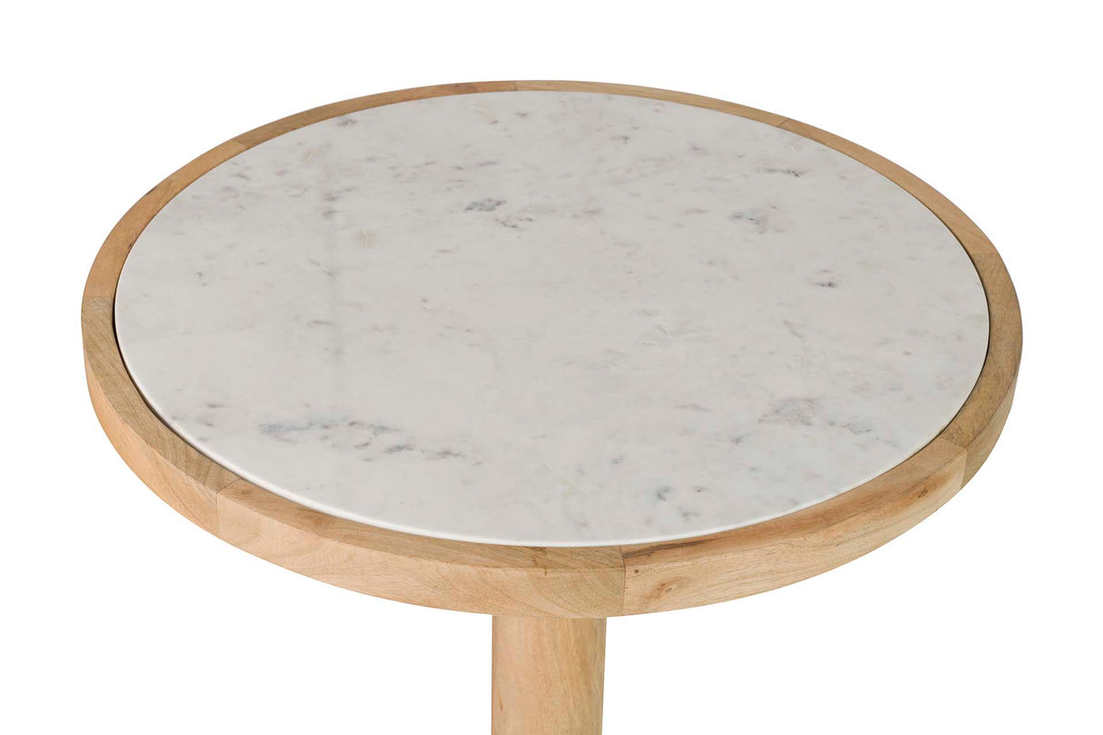 MESA COMEDOR MADERA MANGO MÁRMOL 70x70x75 CM