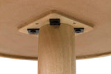MESA COMEDOR MADERA MANGO MÁRMOL 70x70x75 CM