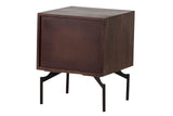 MESITA MADERA MANGO METAL MARRON VELORA 40x40x50CM