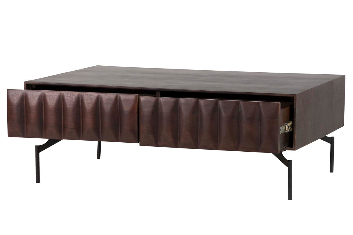 MESA CENTRO MADERA MANGO MARRON VELORA110x70x40 CM