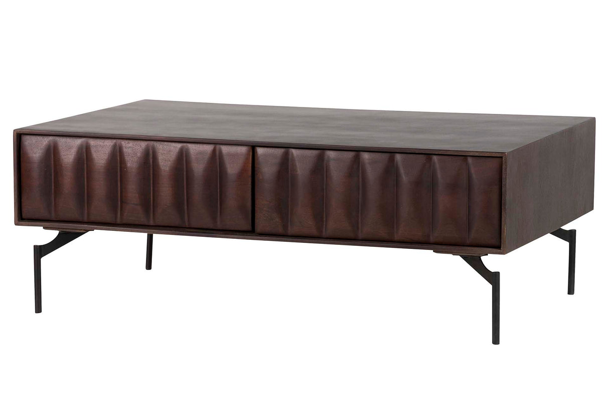 MESA CENTRO MADERA MANGO MARRON VELORA110x70x40 CM