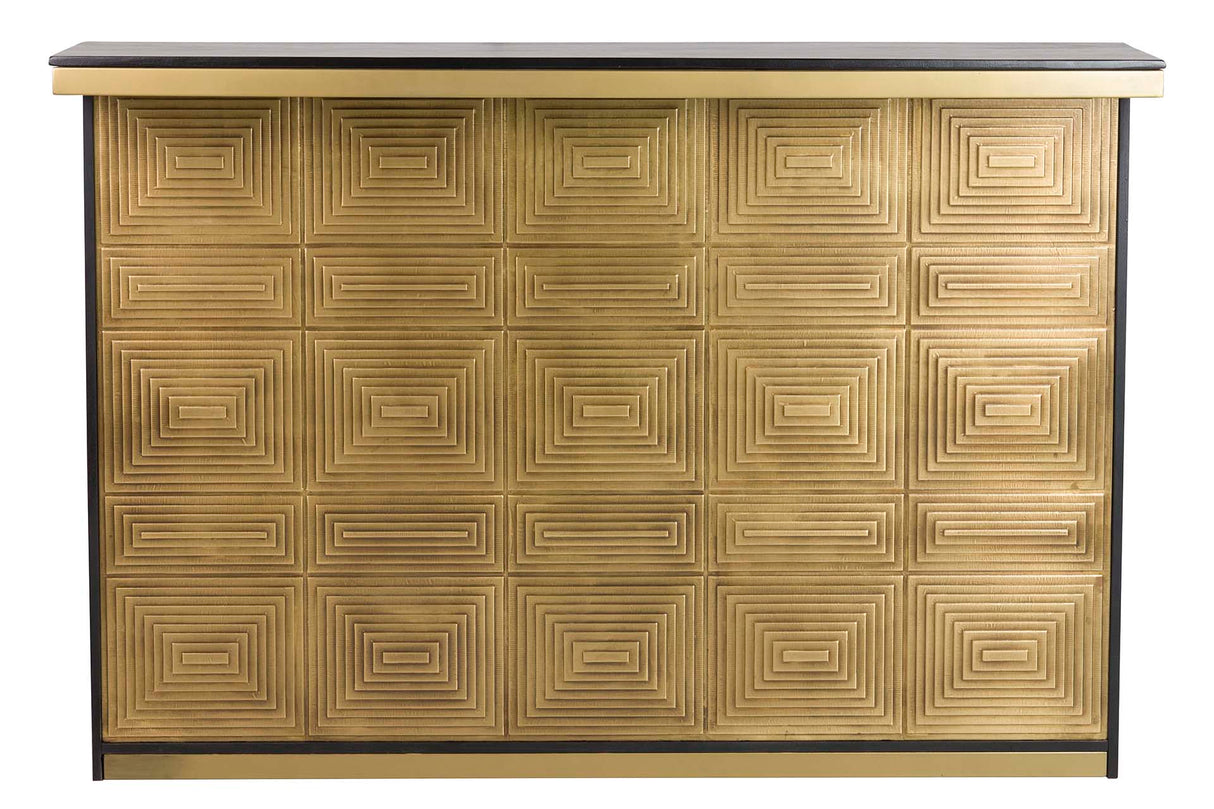 BARRA DE BAR MADERA MANGO METAL 160x45x110 CM