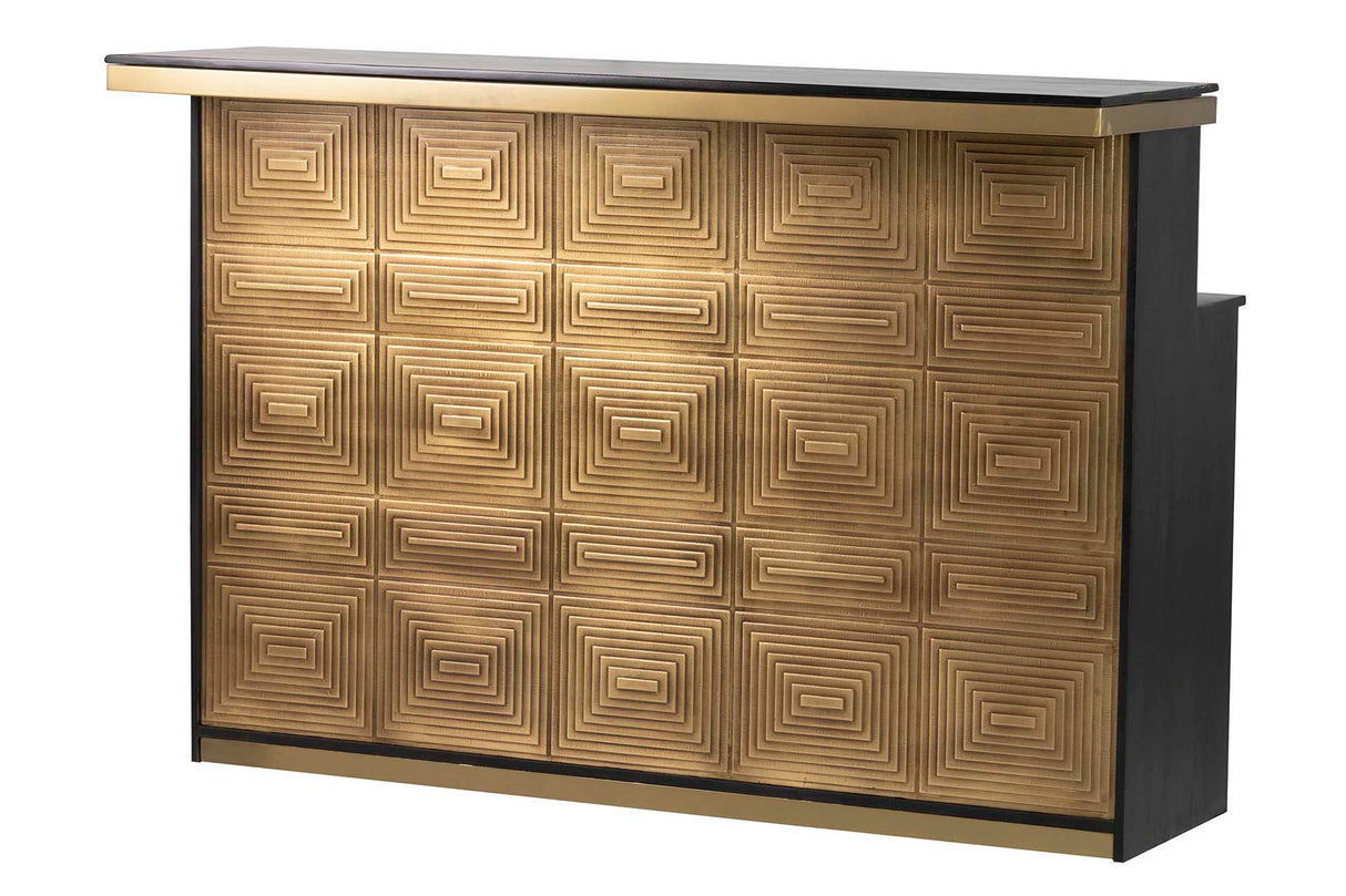 BARRA DE BAR MADERA MANGO METAL 160x45x110 CM