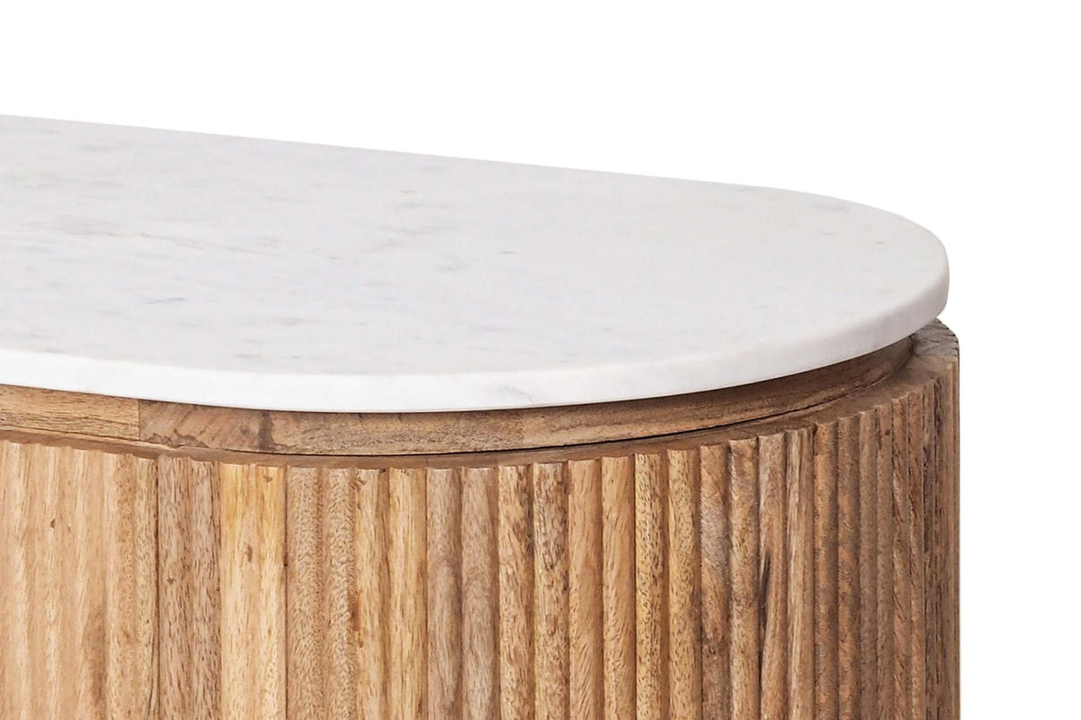 Table de bois de mangue marmol tyla 140x70x45 cm