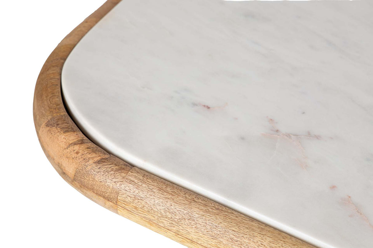 CONSOLA MADERA MANGO MARMOL TELO 140x40x75 CM