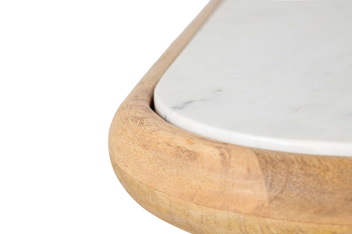 CONSOLA MADERA MANGO MARMOL TELO 140x40x75 CM