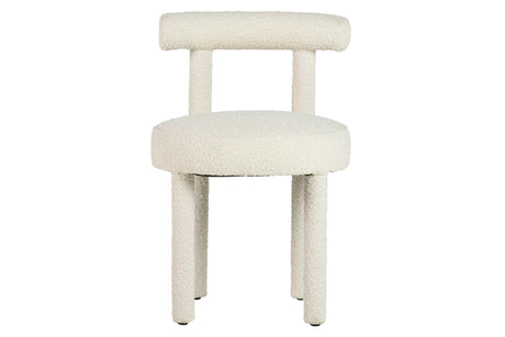 SILLA MADERA ARCE BOUCLE BLANCA 49x52x75 CM