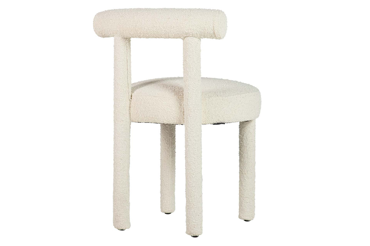 SILLA MADERA ARCE BOUCLE BLANCA 49x52x75 CM