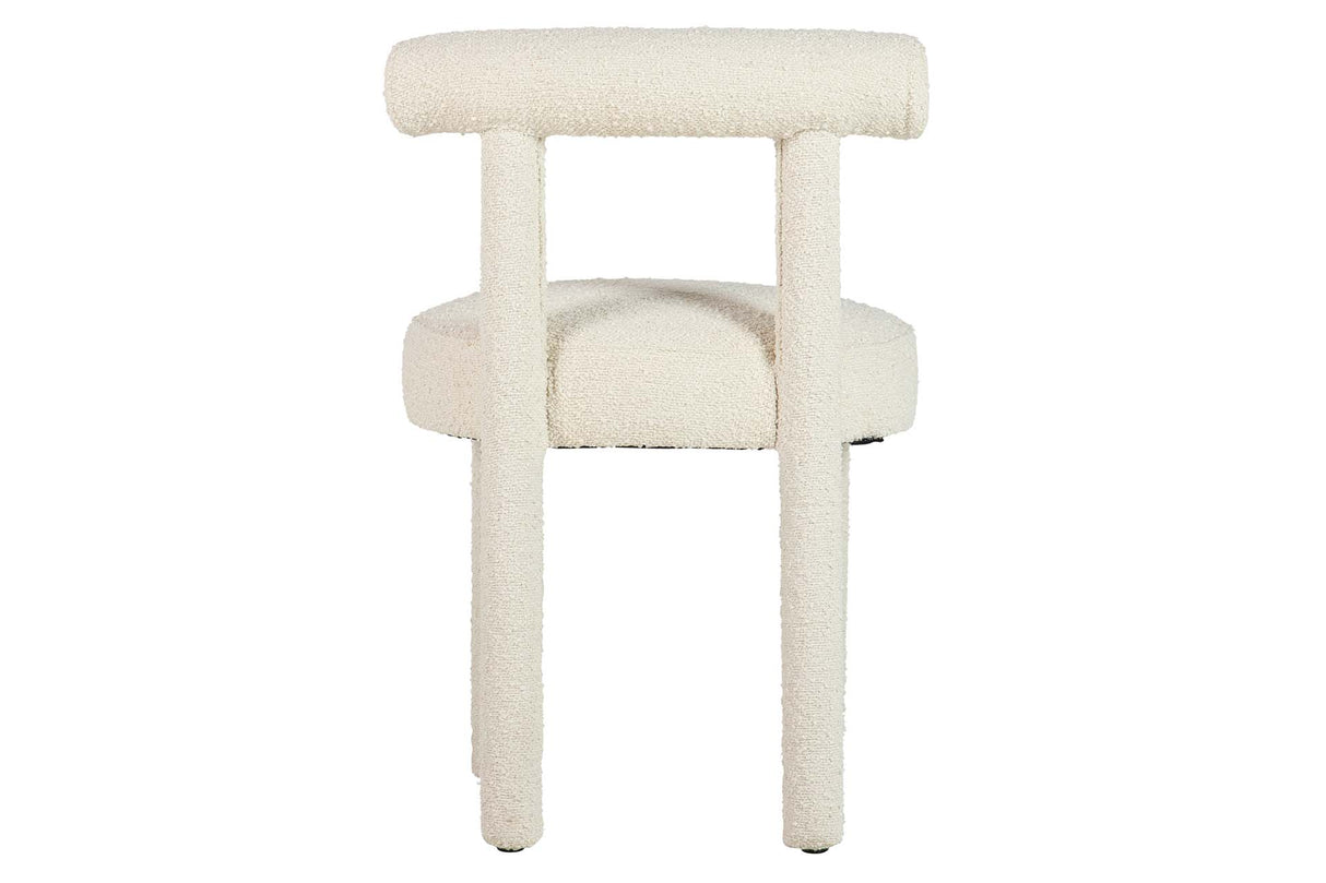 SILLA MADERA ARCE BOUCLE BLANCA 49x52x75 CM