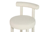 SILLA MADERA ARCE BOUCLE BLANCA 49x52x75 CM