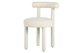 SILLA MADERA ARCE BOUCLE BLANCA 49x52x75 CM