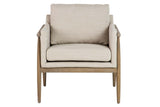 Fresno Beige Holzarm Armour 77x74x72 cm