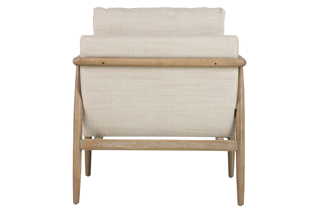 Fresno Beige Holzarm Armour 77x74x72 cm