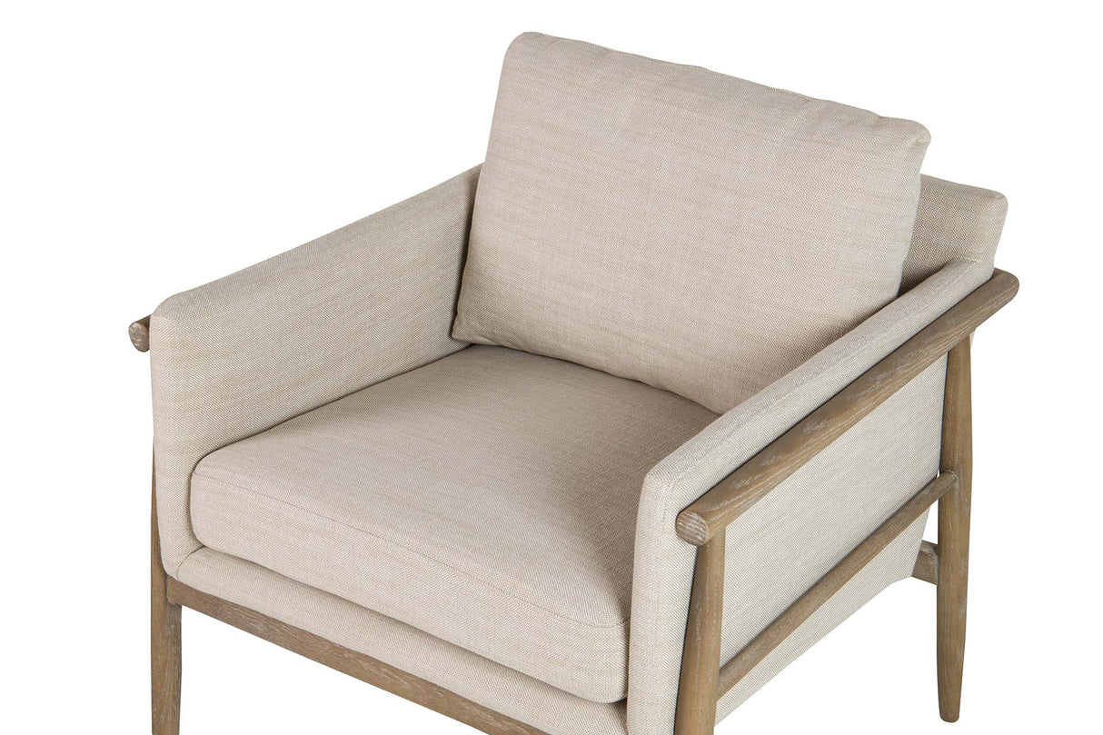 Fresno Beige Holzarm Armour 77x74x72 cm