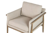 Fresno Beige Holzarm Armour 77x74x72 cm