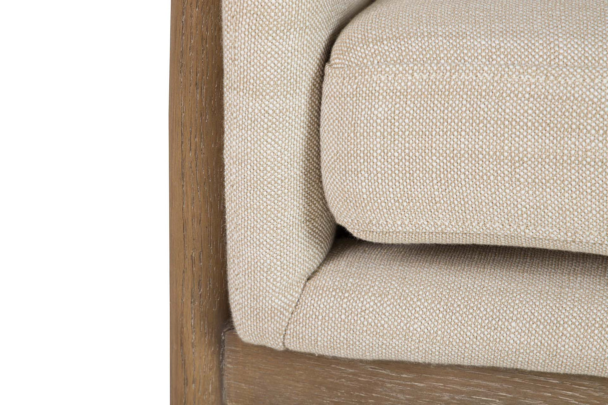 Fresno Beige Holzarm Armour 77x74x72 cm