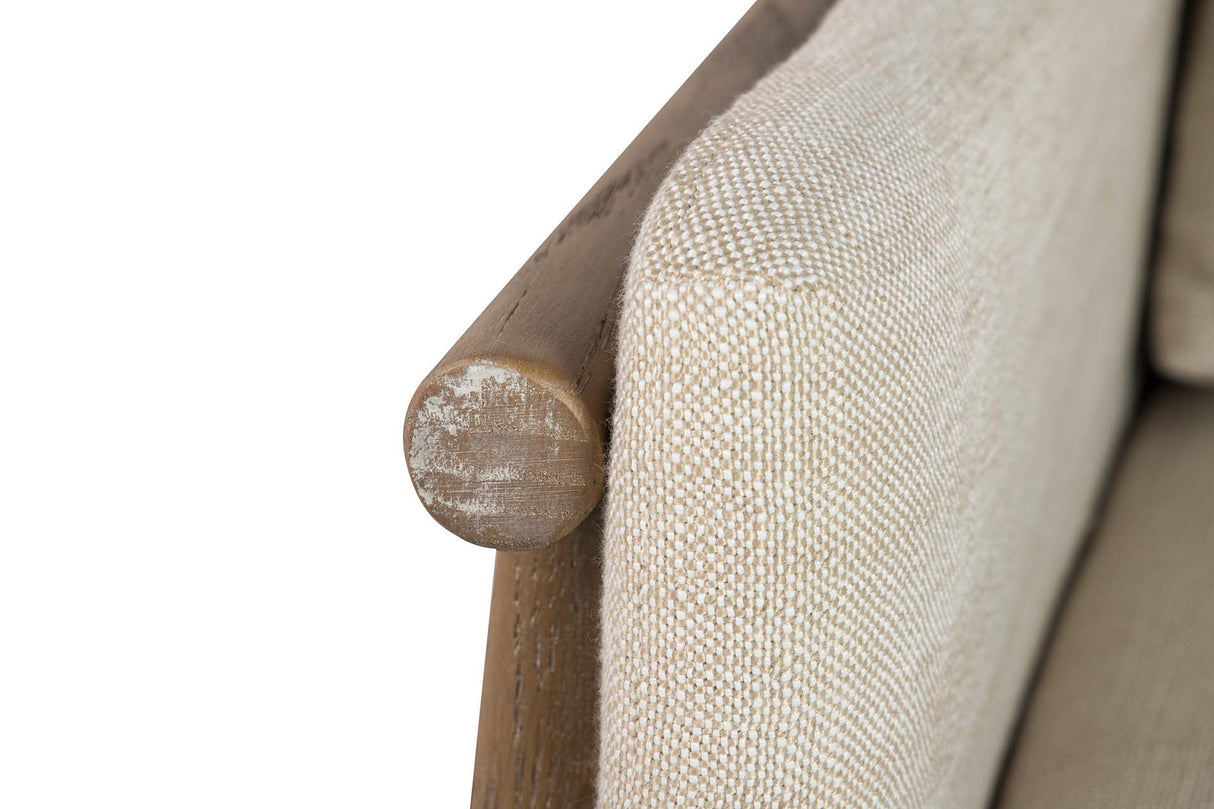 Fresno Beige Holzarm Armour 77x74x72 cm