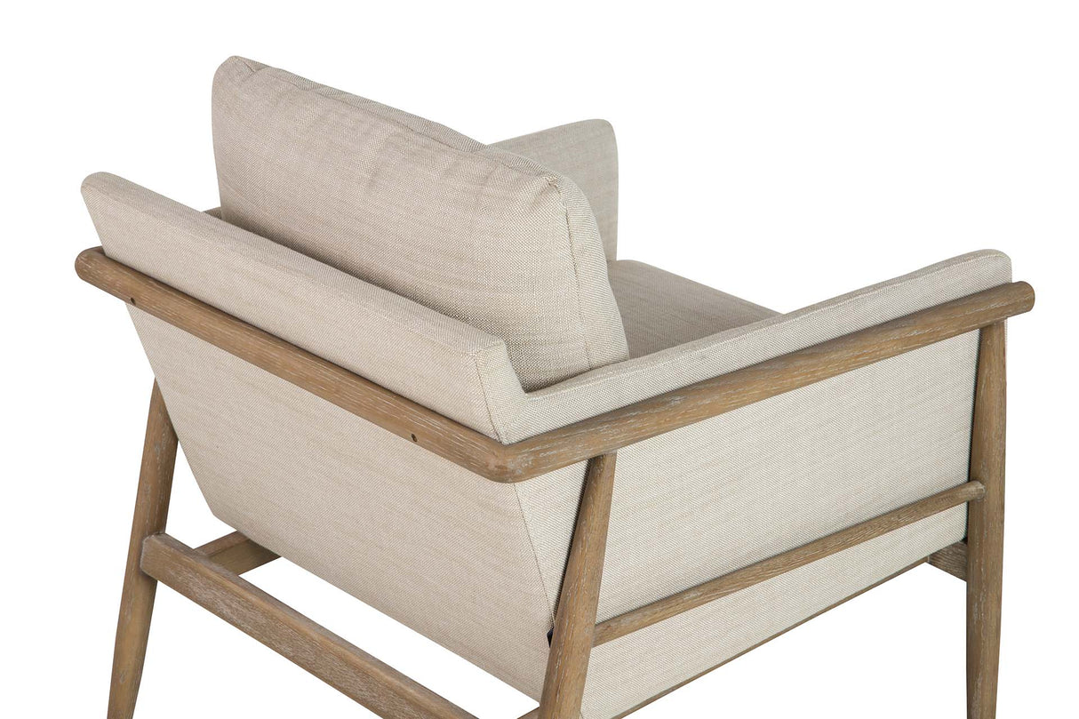 Fresno Beige Holzarm Armour 77x74x72 cm