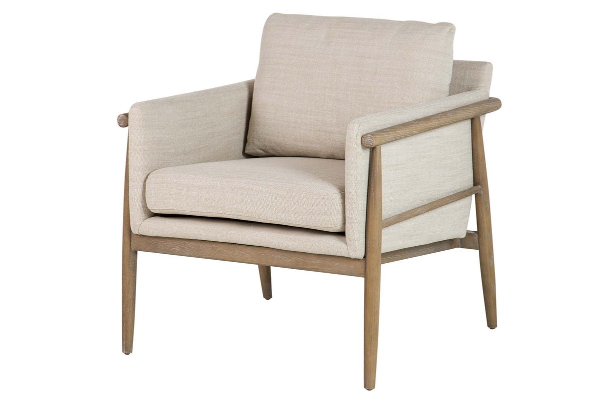 Fresno Beige Holzarm Armour 77x74x72 cm