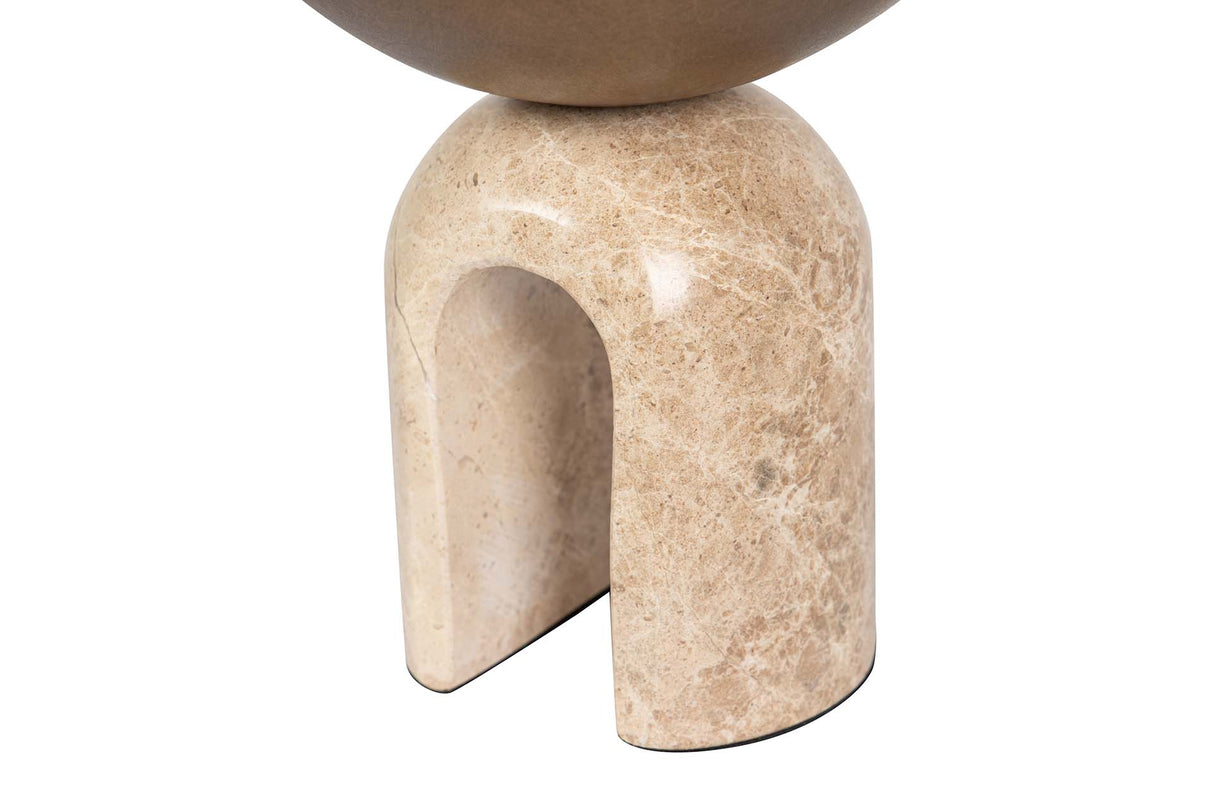 CENTRO DE MESA MARMOL HIERRO 18x18x21 CM