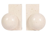 SUJETALIBROS MARMOL BEIGE 23x11x15 CM