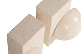 SUJETALIBROS MARMOL BEIGE 23x11x15 CM