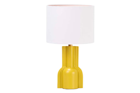 Beautifully crafted table lamp made of durable poliresina material in a size of 23x23x41 cm