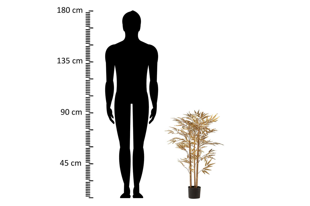 ARBOL BONSAI DORADO CON MACETA 70x40x106 CM