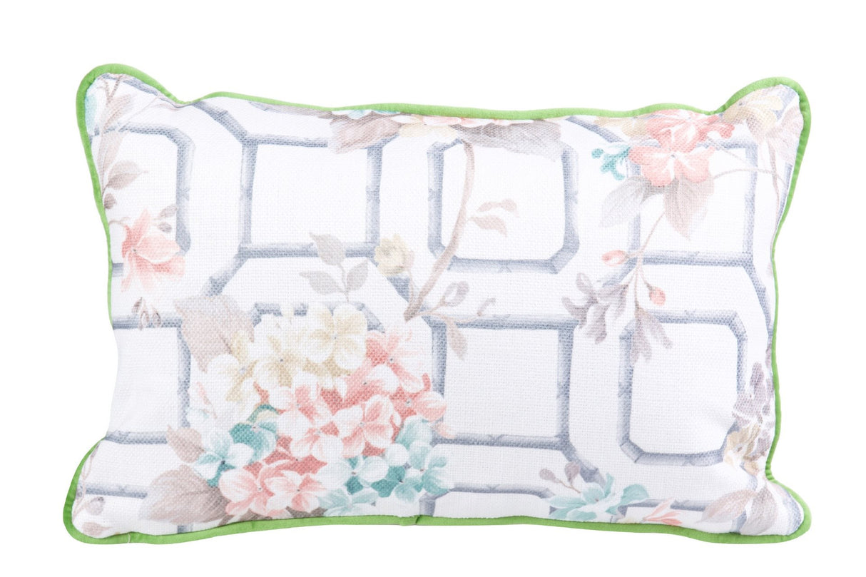 Cojin Bambu Flores 45x13x30 cm