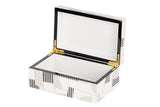 CAJA MDF GRIS BLANCO 20x12x8 CM