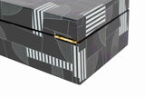 CAJA MDF NEGRO GRIS 20x12x8 CM