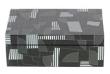 Schwarzer Box Black Grey 28x18x10 cm