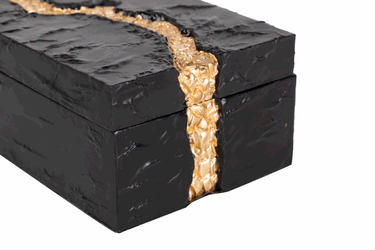 Resina Black Golden 23x13x8 cm