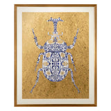 Large 105x4x130 cm beetle design wall art with PS frame