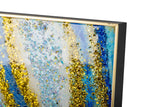 Large 90x4x150 CM abstract wooden framed wall art painting