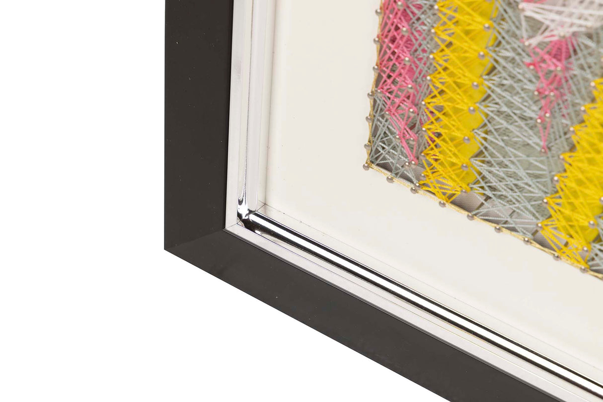 Intricately Crafted Threaded Frame Art Piece for Interior Decoration